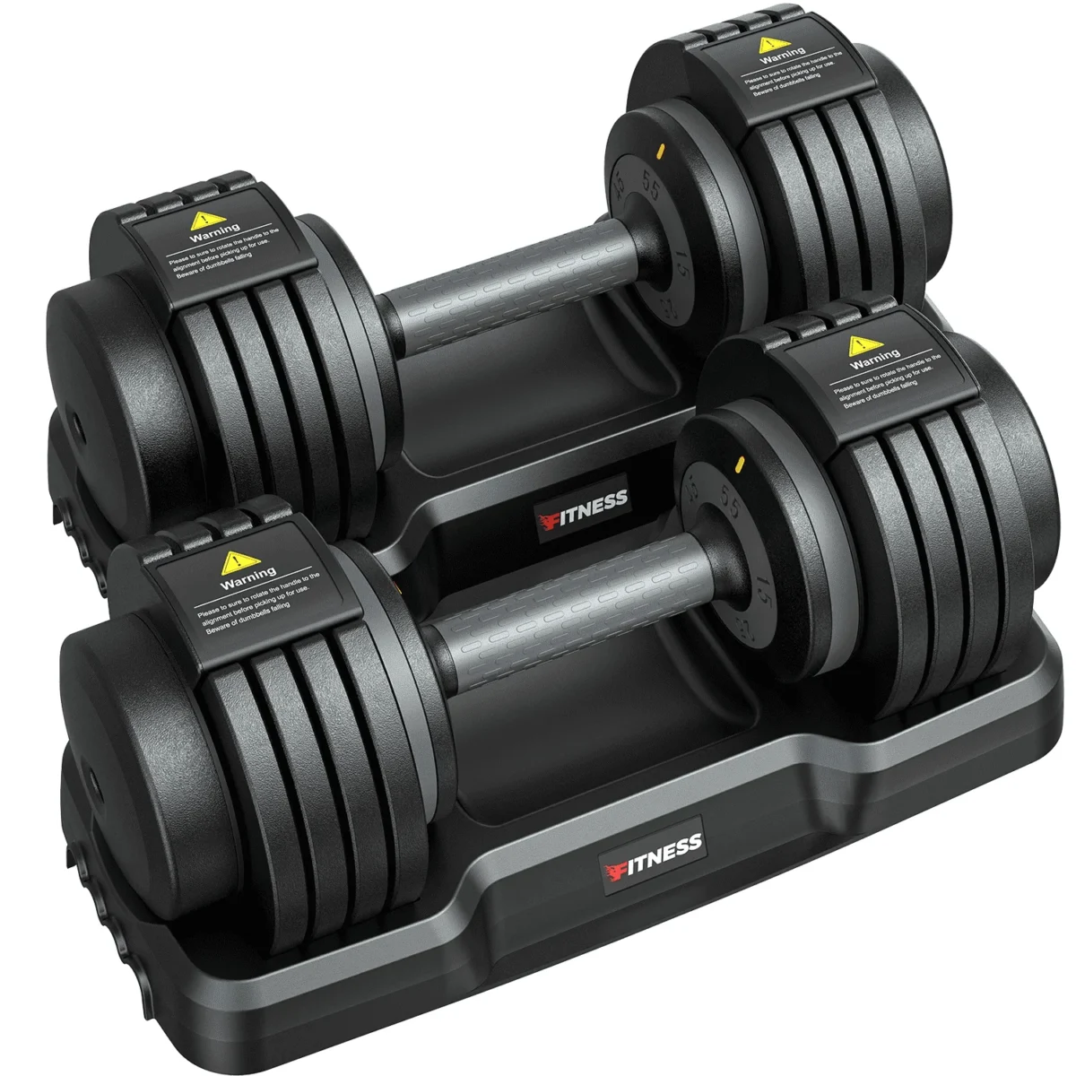 GIKPAL 110(55lb*2) 5 in 1 Adjustable Dumbbell 55LB set of 2 Adjustable Free Weights Plates