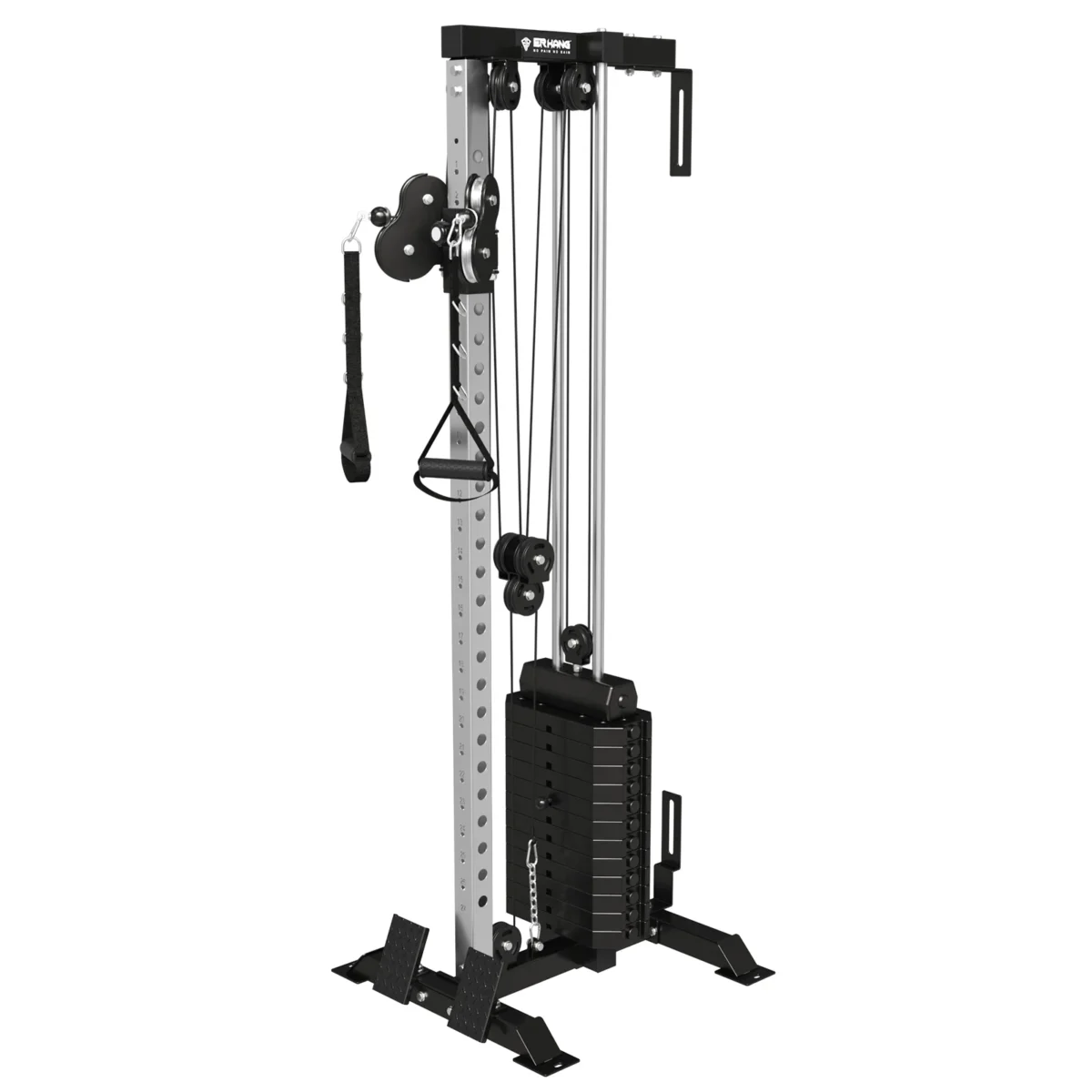 Mikolo Cable Crossover Machine Home Gym, Wall Mount Cable Station with 200LBS Weight