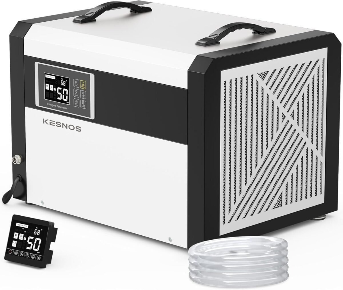 High-Capacity Moisture Eliminator for Basements – Kesnos 158-Pint Commercial Dehumidifier with Pump & 16.4ft Hose for 7500 Sq.Ft
