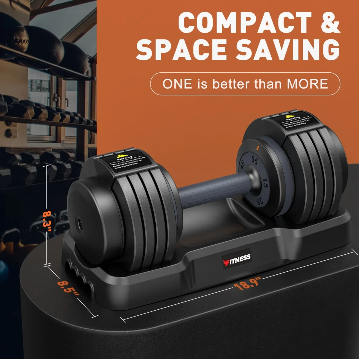 GIKPAL 110(55lb*2) 5 in 1 Adjustable Dumbbell 55LB set of 2 Adjustable Free Weights Plates