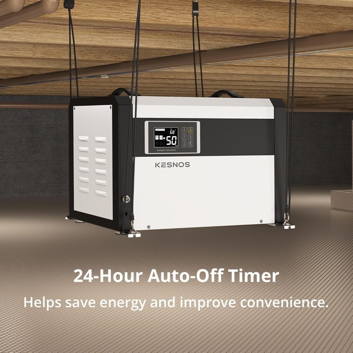 High-Capacity Moisture Eliminator for Basements – Kesnos 158-Pint Commercial Dehumidifier with Pump & 16.4ft Hose for 7500 Sq.Ft