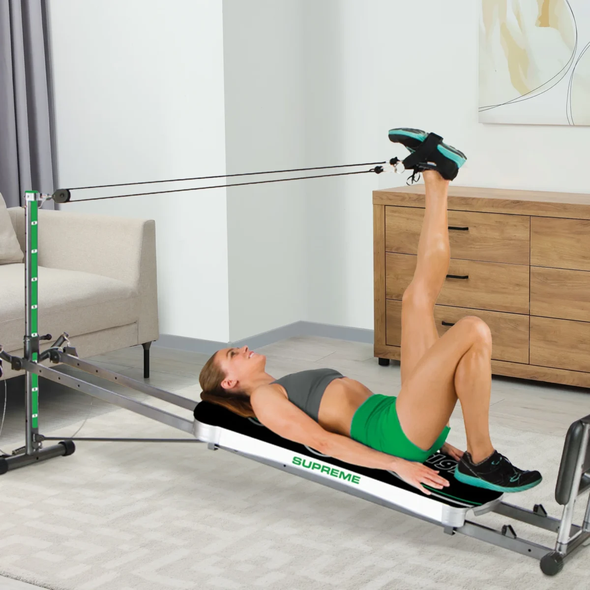 Total Gym APEX Indoor Full Body Training Home Gym Machine w/ Accessories