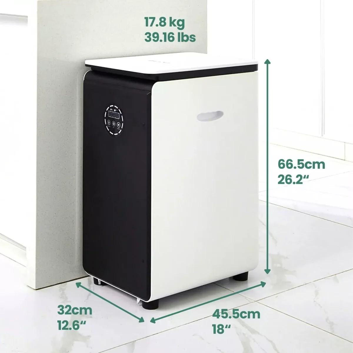 Revolutionary GEME 19L Electric Composter – Real Composting, Silent & Odorless, No Filter Replacement, 95% Waste Reduction