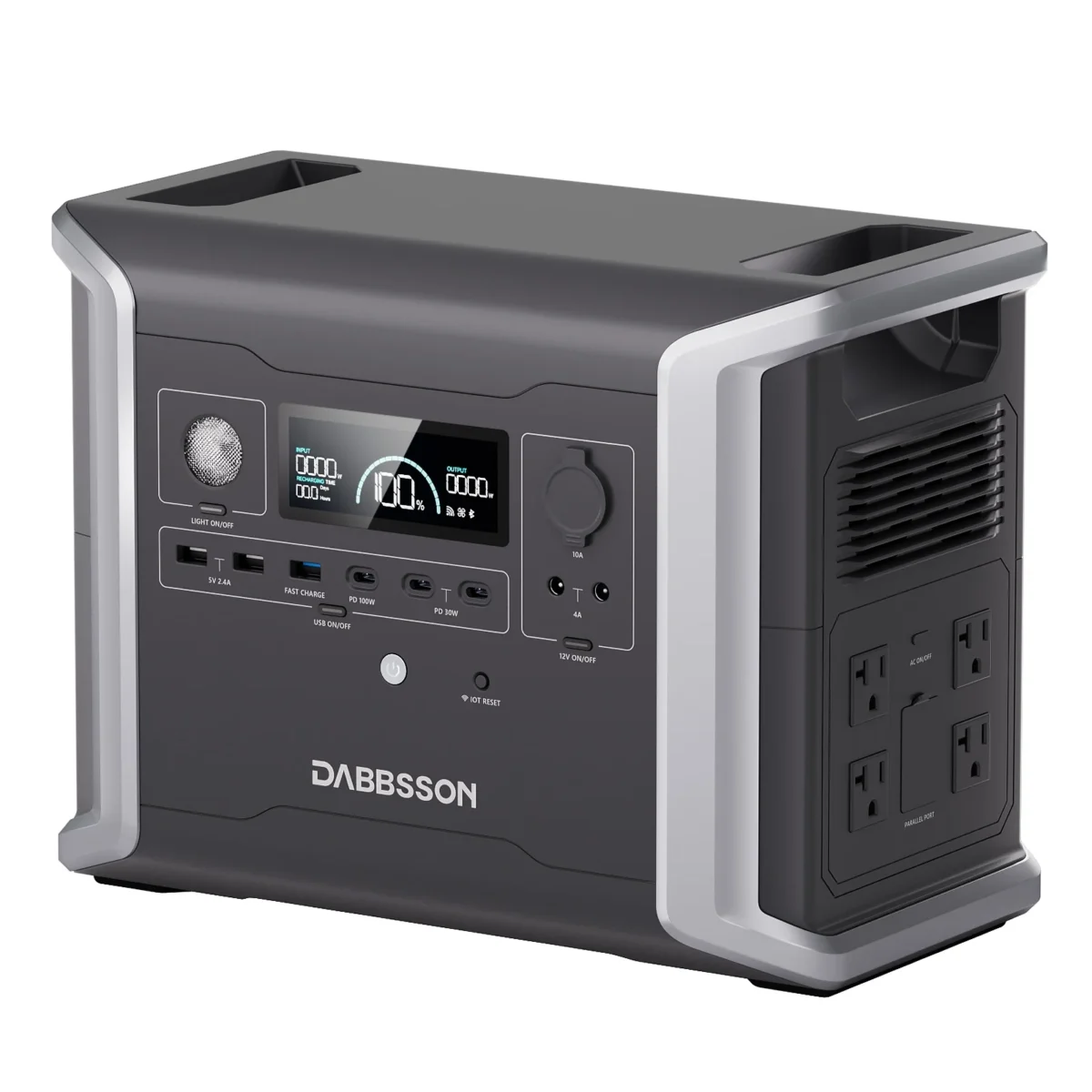 Ultimate Portable Solar Generator for Camping – DABBSSON 3030Wh Power Station with Expandable Battery Backup