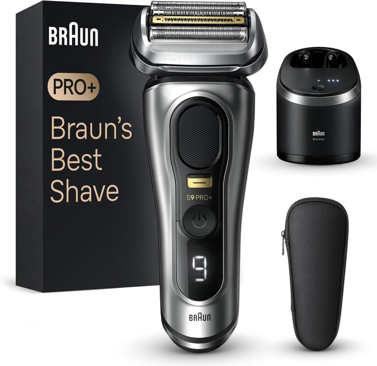 Braun Series 9 PRO+ Electric Razor for Men, ProComfort Head, Powercase