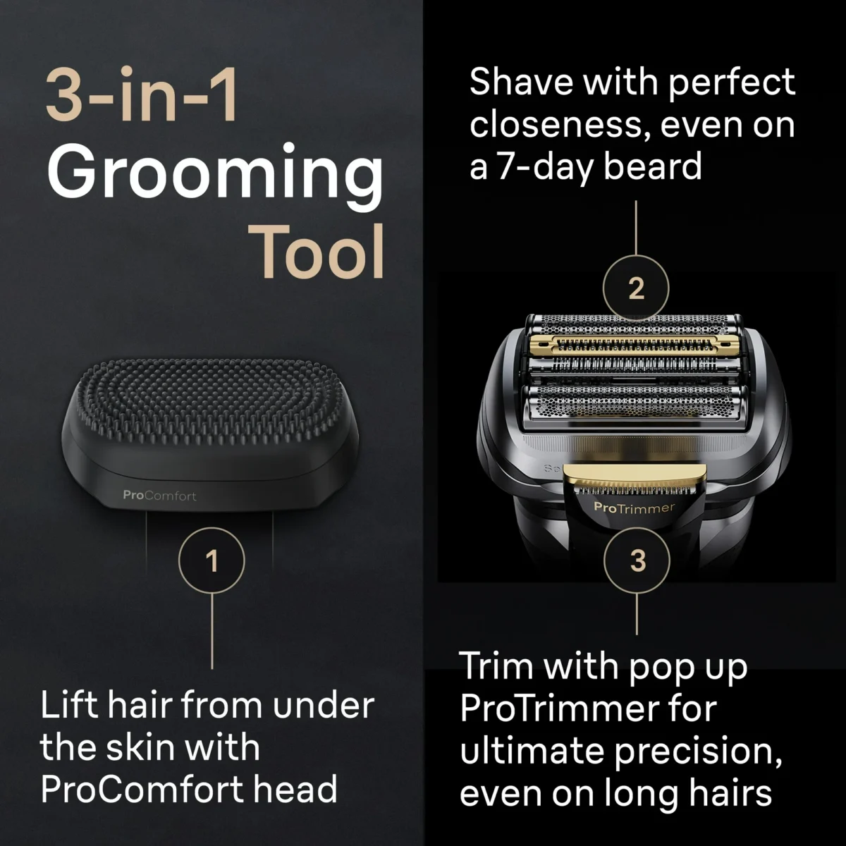 Braun Series 9 PRO+ Electric Razor for Men, ProComfort Head, Powercase