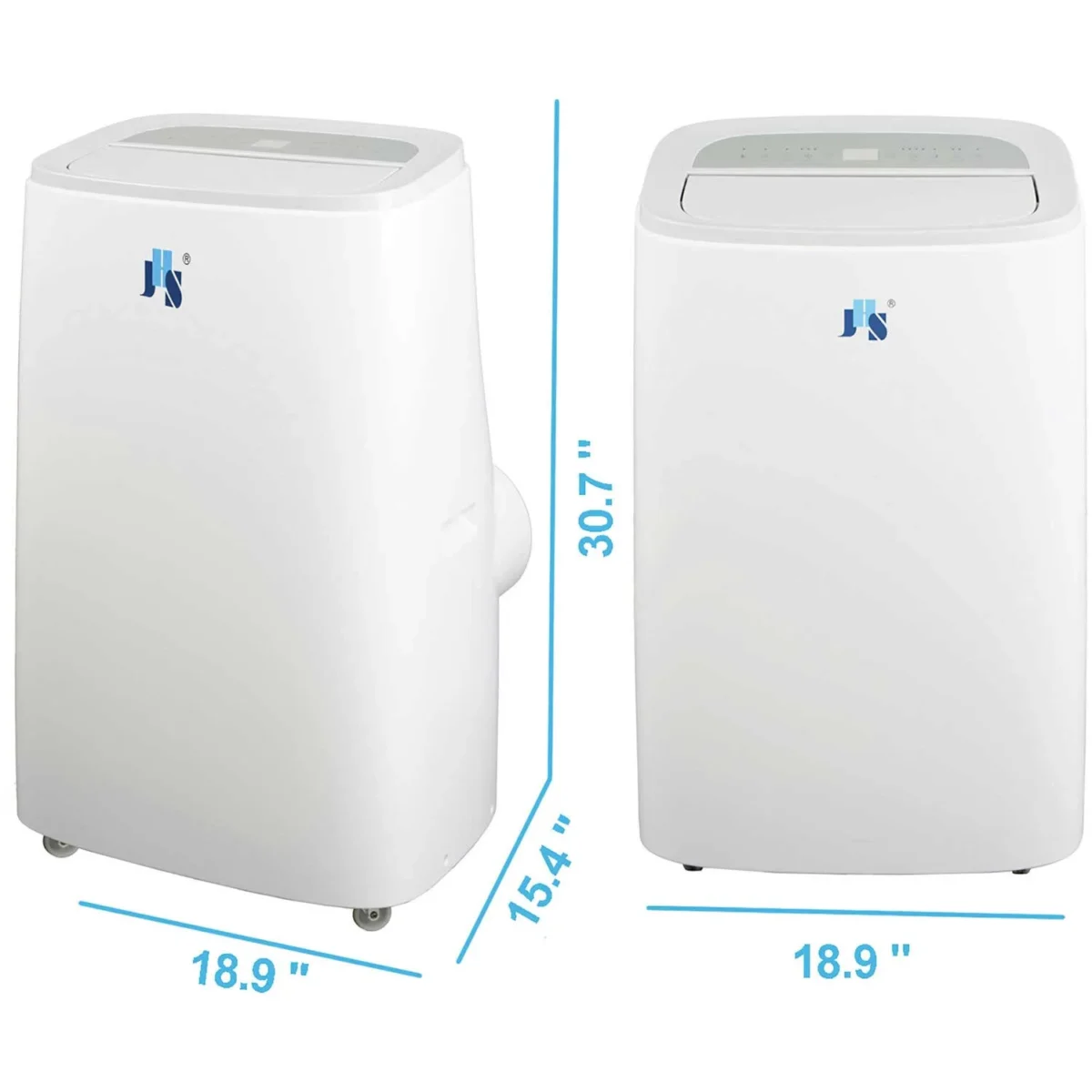 JHS 10,800 BTU (15,000 BTU ASHRAE) 115V Portable Air Conditioner with Remote, Rooms up to 550 sq ft