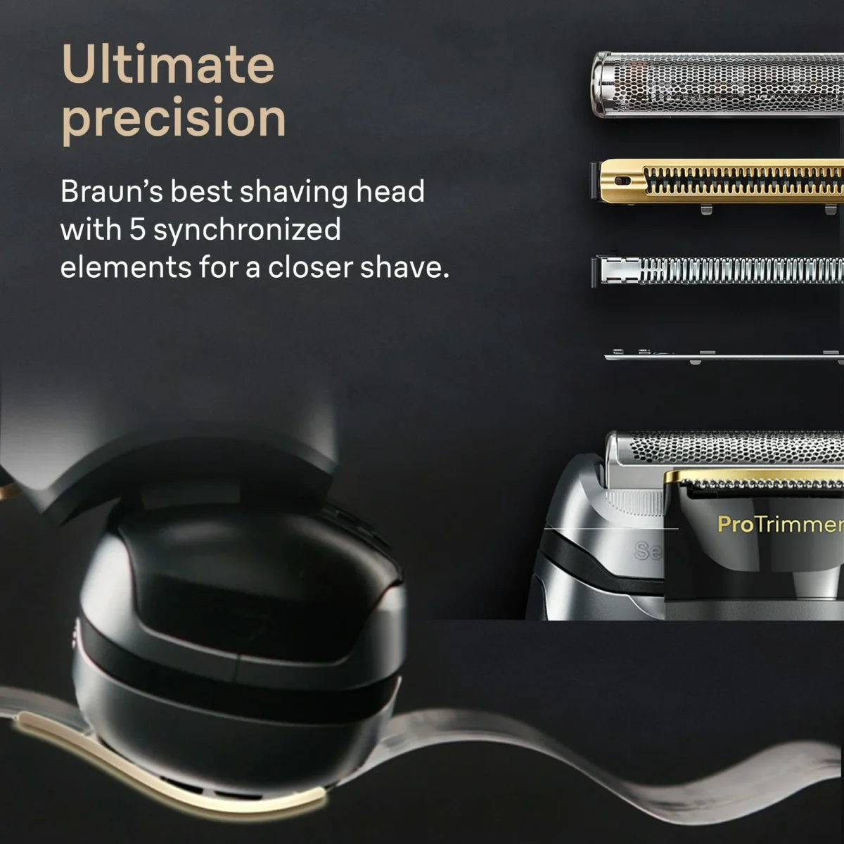 Braun Series 9 PRO+ Electric Razor for Men, ProComfort Head, Powercase