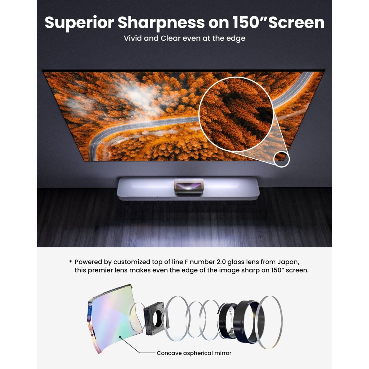 AWOL VISION LTV-2500 4K UHD Ultra Short Throw Triple Laser Projector