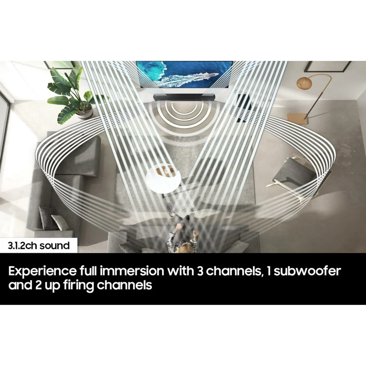 Samsung S-Series Bluetooth 3.1.2-Channel Dolby Wireless ATMOS 45.7-In. Sound Bar