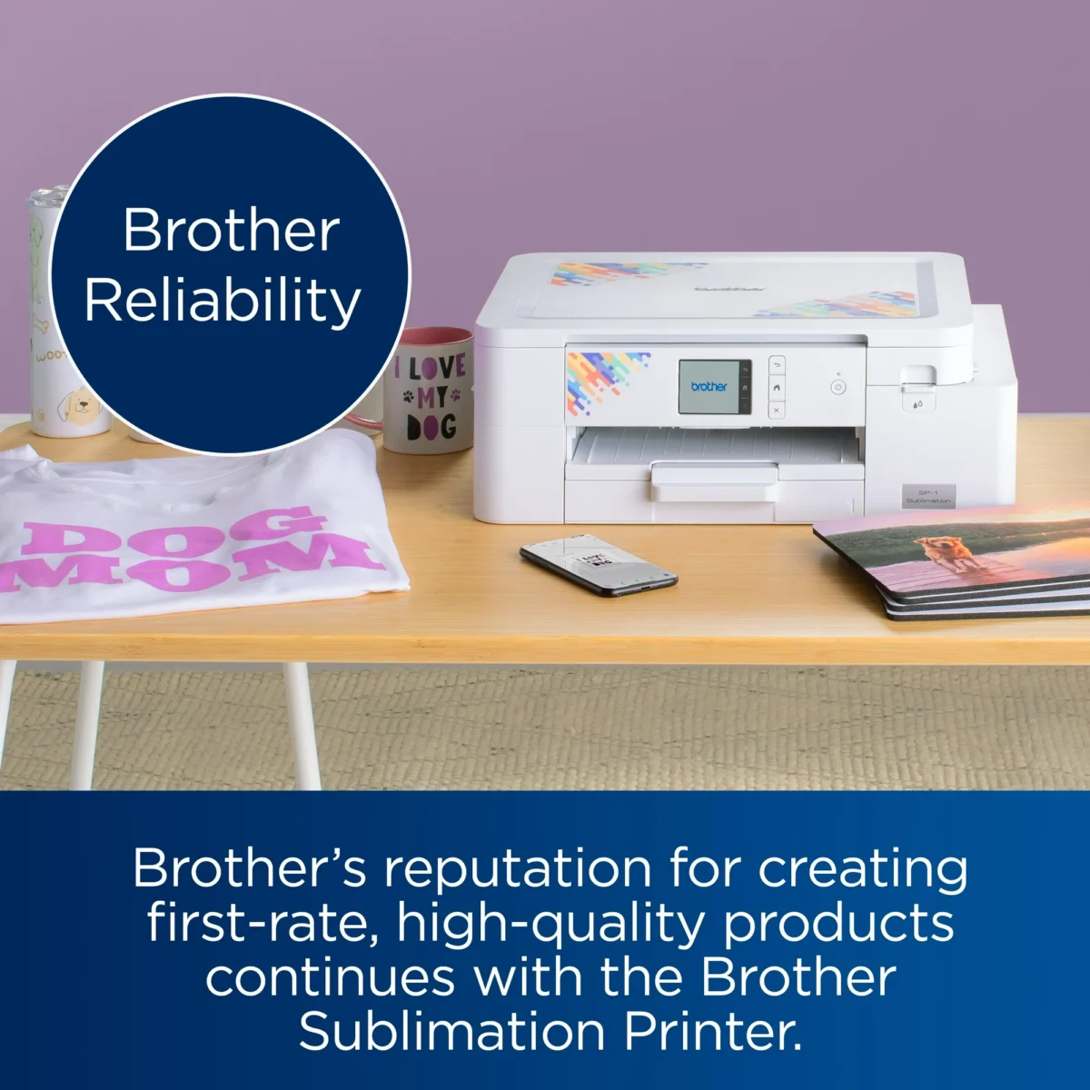 Brother Sublimation Printer and 4-Color Sublimation Ink Cartridge Set