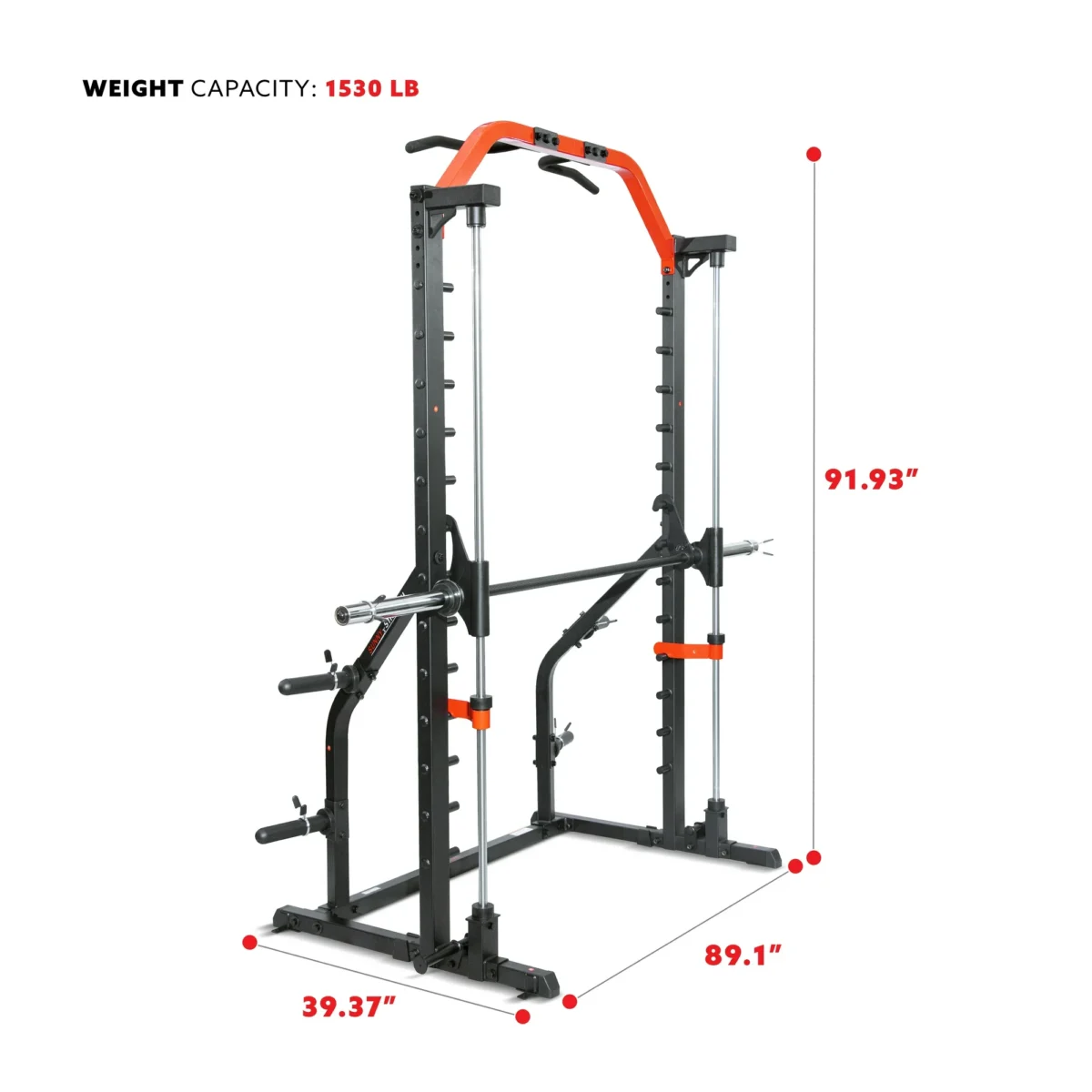 Sunny Health & Fitness Premium Squat Smith Machine - 3 in 1 Multifunction Power Rack