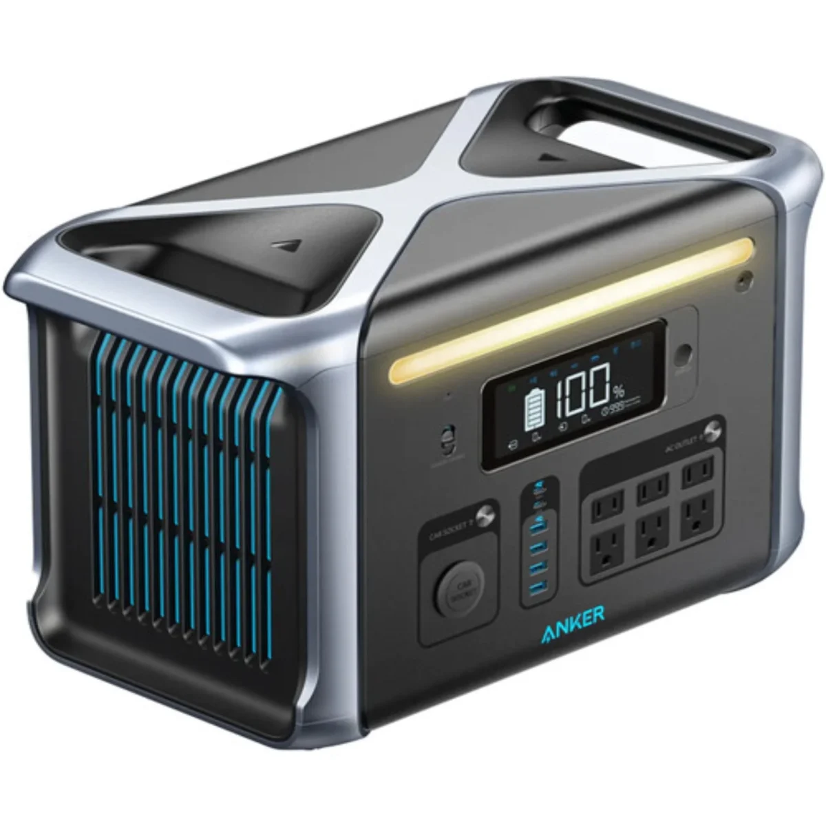Anker 757 Portable Power Station Powerhouse 1229Wh LiFePO4 Battery, 1500W Solar Generator