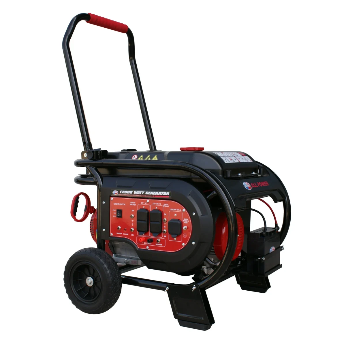 All Power Heavy Duty 12000 Watt Portable Generator with Electric Start, 12000W Gas
