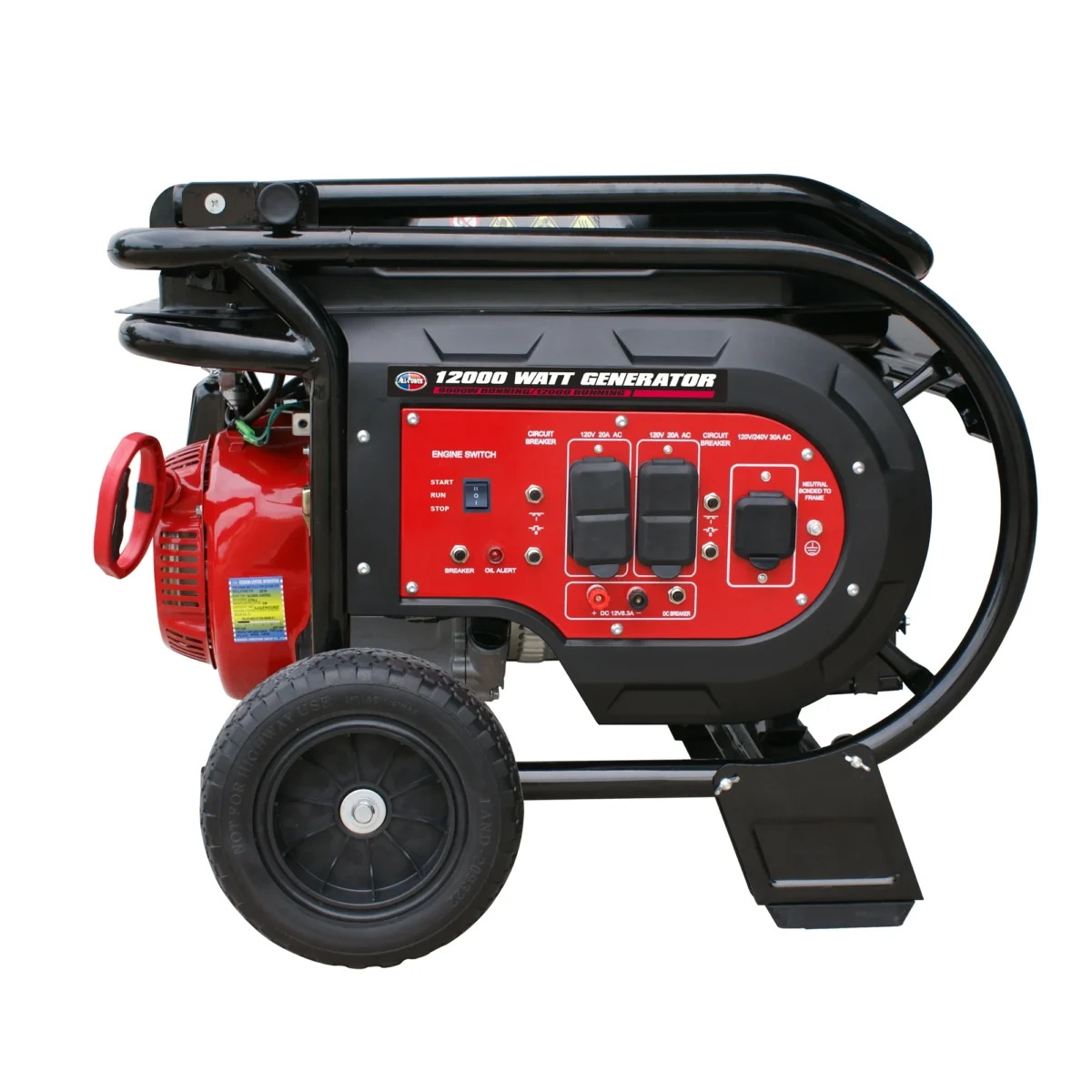 All Power Heavy Duty 12000 Watt Portable Generator with Electric Start, 12000W Gas