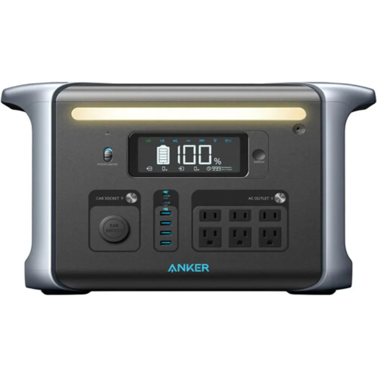 Anker 757 Portable Power Station Powerhouse 1229Wh LiFePO4 Battery, 1500W Solar Generator