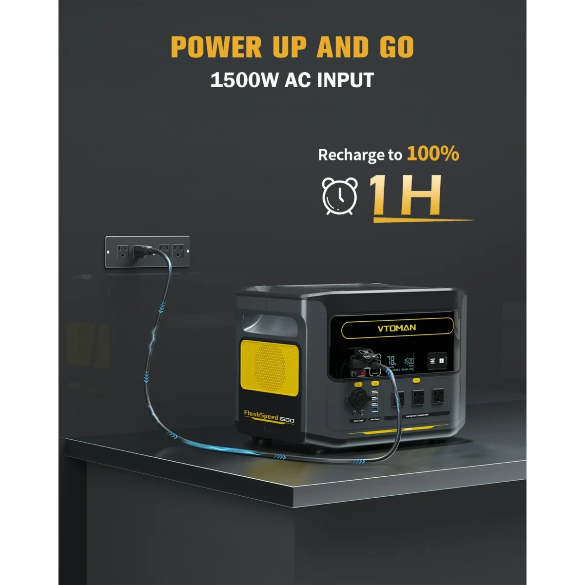 VTOMAN FlashSpeed 1500 Portable Power Station with Solar Panel 400W,Solar Generator Kit