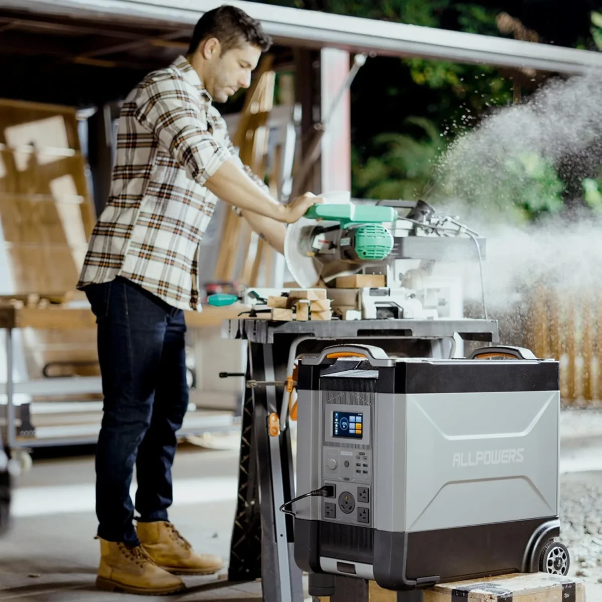 ALLPOWERS R4000 Portable Generator, 3600Wh LiFePO4 Battery, 3600 Watt, 30A RV Port, Voice Control