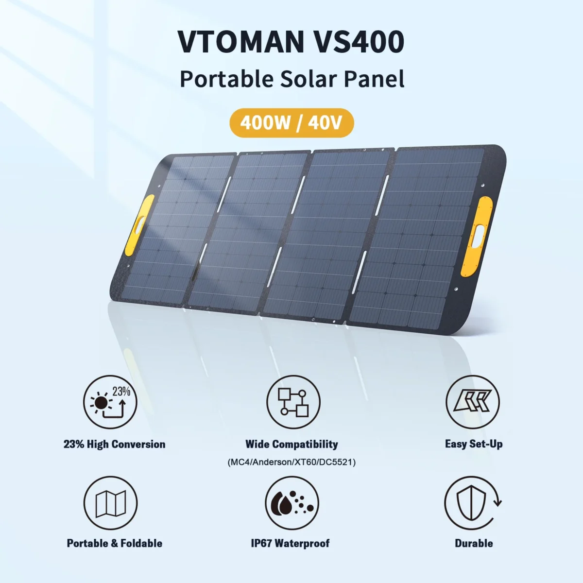 VTOMAN FlashSpeed 1500 Portable Power Station with Solar Panel 400W,Solar Generator Kit