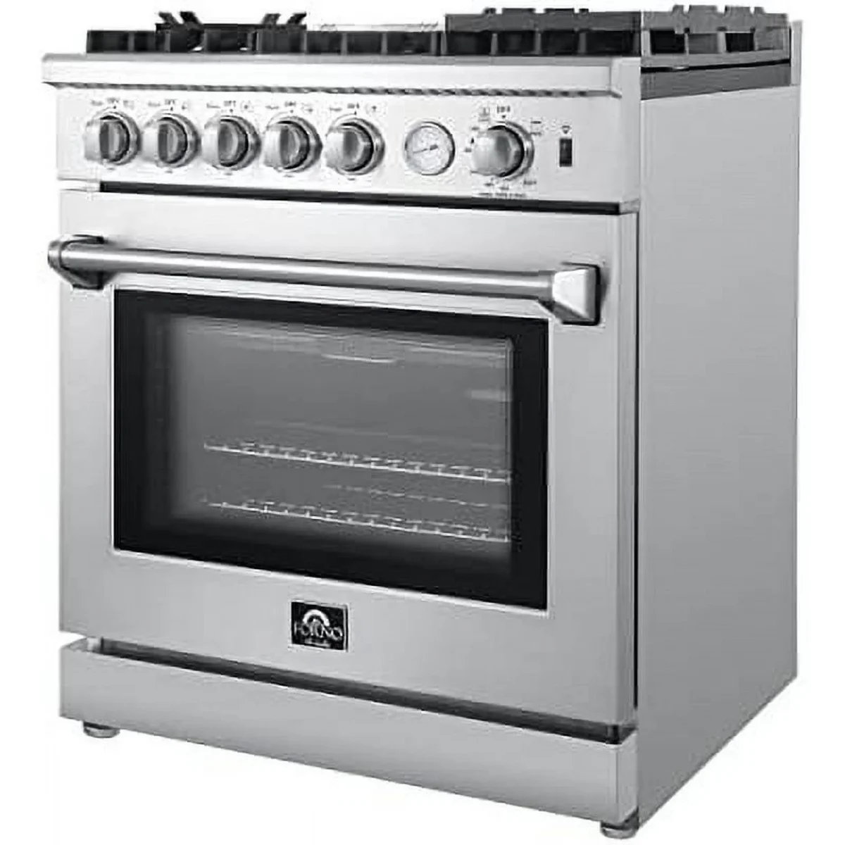 Forno Lazio 30-Inch Freestanding Gas Range, 4 Burners, Convection Oven, Energy Efficient